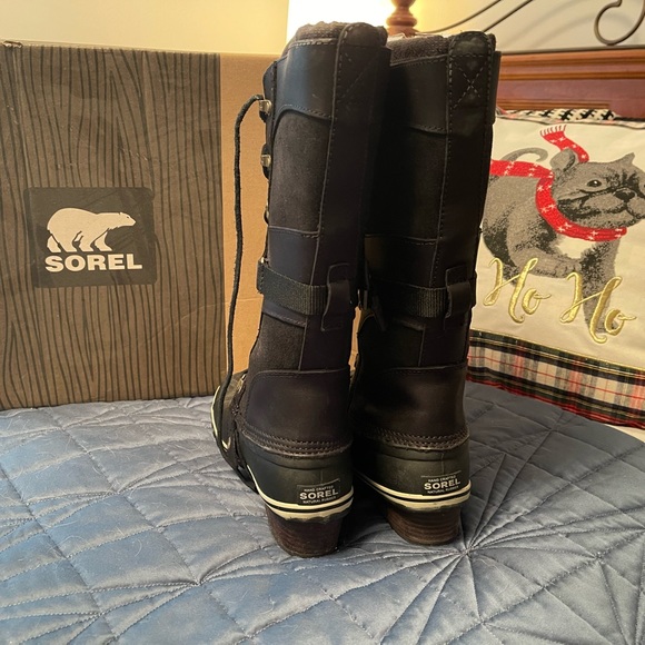 Women’s black Sorel lace up boots size 7.5 - Conquest Carly - Picture 3 of 4